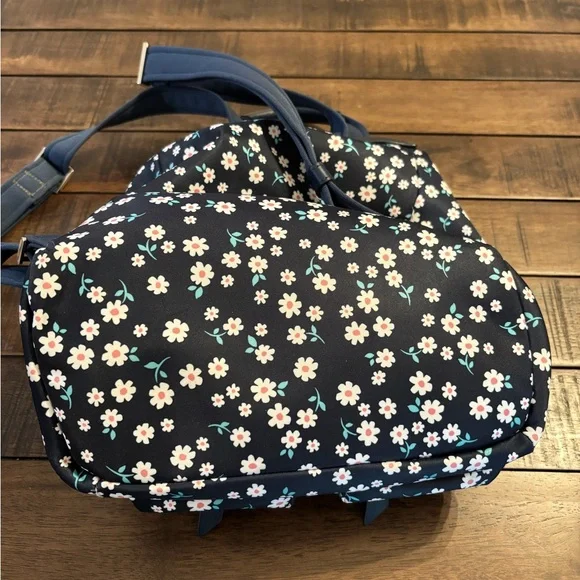 Kate Spade Navy Floral Print Backpack - Picture 8 of 8
